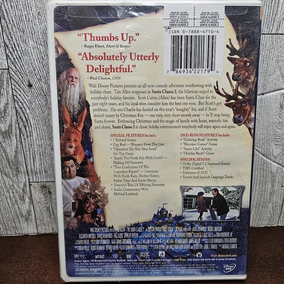 Santa Clause 2 DVD Walt Disney Tim Allen Full Screen - Picture 4 of 4
